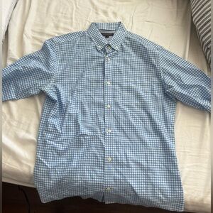 Banana Republic Large blue and white striped dress shirt